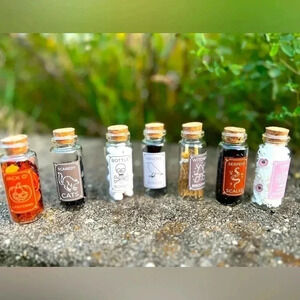 NEW SET of (7) Target Spell/Potion Bottles - Adorable Halloween apothecary jars